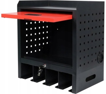 МЕТАЛЛИЧЕСКИЙ ШКАФ ДЛЯ ЭЛЕКТРОИНСТРУМЕНТОВ YATO, 4 РОЗЕТКИ