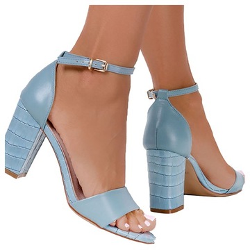 SANDAŁY NA SŁUPKU WYSOKIE ELEGANCKIE OZDOBNE r 37