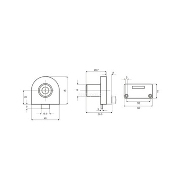Замок мебельный ДЛЯ СТЕКЛА x918 ХРОМ