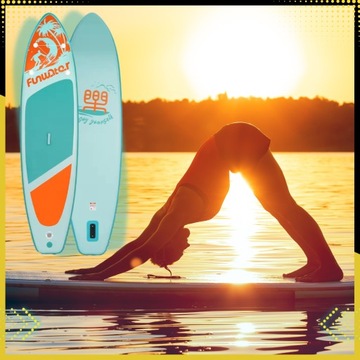 SUP BOARD ДЛЯ ПЛАВАНИЯ 350 СМ Надувная доска с веслом и лопастным насосом