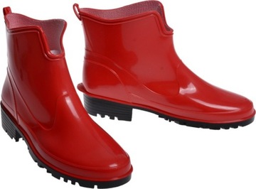 ПОЛЬСКИЕ РЕЗИНОВЫЕ БОТИНКИ ЖЕНСКИЕ красные 39