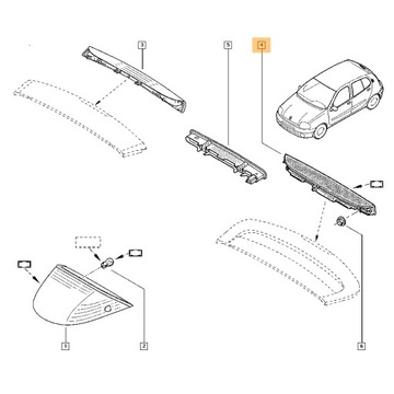 RENAULT CLIO II NOVÁ SVĚTLO STOP ORIGINÁLNÍ