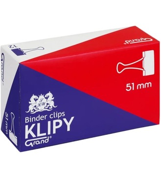 KLIPY KLAMRY BIUROWE 51mm GRAND 12szt.