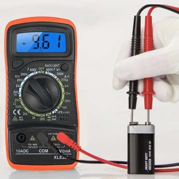 ПРОФЕССИОНАЛЬНЫЙ ЦИФРОВОЙ МУЛЬТИМЕТР ИЗМЕРИТЕЛЬ ТОКОВОГО НАПРЯЖЕНИЯ С ЖК- ПОДСВЕТКОЙ