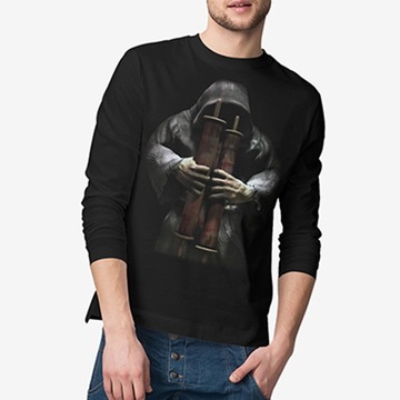 LONGSLEEVE HORROR/ROCK SKULL CZARNA