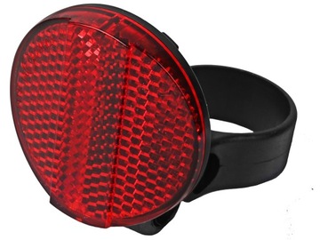 Odblask rowerowy tylny czerwony okrągły dł 27,2mm