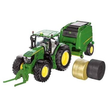 SIKU 3838 J. Deere 6175R z prasą J. Deere 990 1:32