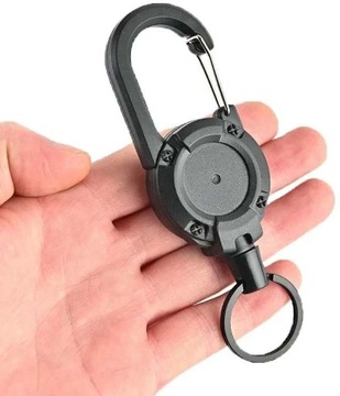 ПОВОРОК ДЛЯ БРЕЛОК ВТЯГАЮЩИЙСЯ СТАЛЬНОЙ ВЕРЕВОК ДЛЯ КЛЮЧЕЙ 70 СМ ИДЕНТИФИКАЦИЯ