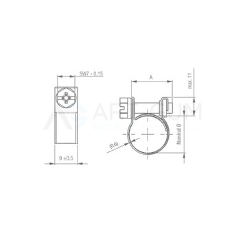 Хомут топливной трубки W1 mini GBS 17-19 мм