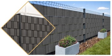 ЛЕНТА ДЛЯ ЗАБОРА 15смХ33м АНТРАЦИТ +26 КРЕПЛЕНИЙ +УФ ПОКРЫТИЕ ЗАБОРА