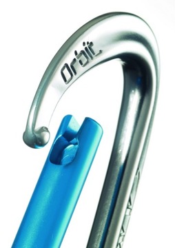 Прямой карабин Orbit Straight Gate Titanium Blue