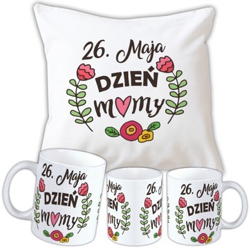 ZESTAW KUBEK + PODUSZKA na DZIEŃ MATKI MAMY IMIĘ