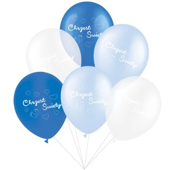 BALONY BIAŁO-NIEBIESKIE 'CHRZEST ŚWIĘTY' ,SUPERPAK
