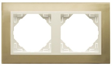 EFAPEL METALLO RAMKA 2-KROTNA ZŁOTY PERŁA 90920TOP