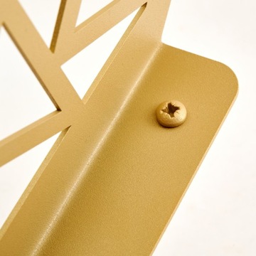 2 x СТАЛЬНАЯ ОПОРА LOFT GOLD - РУЧКА ДЛЯ ПОДДЕРЖКИ ПОЛКИ + ВИНТЫ