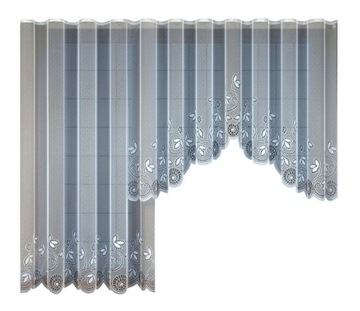 Firany gotowe z taśmą komplet 160x400 i 250x200