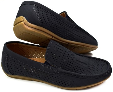 BESSKY New Navy Blue SHOES Мокасины 26 см - 41