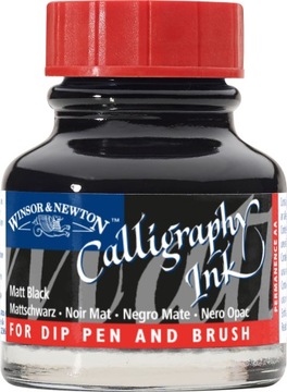 TUSZ DO KALIGRAFII 30ML MAT BLACK W&N