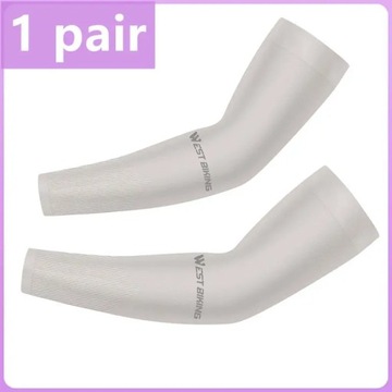 1 Pair Ice Silk Sleeve Cooling Sun Shade Women Men Sleeve Uv Protection Lon