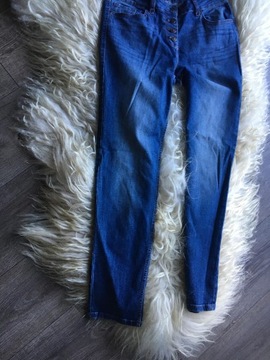 next spodnie jeansy rozciągliwe rurki 38