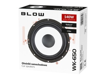 GŁOŚNIK SAMOCH.NISKOTONOWY BLOW WK650 4ohm 165mm 1SZT
