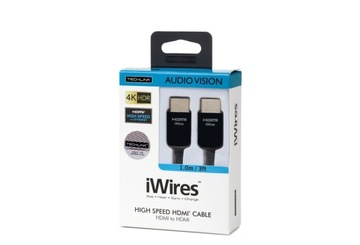 Кабель HDMI High Speed ​​Ethernet UHD 4K HDR 1м. iWires