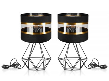 LAMPKA NOCNA STOŁOWA BIURKOWA NOWOCZESNA ABAŻUR x2