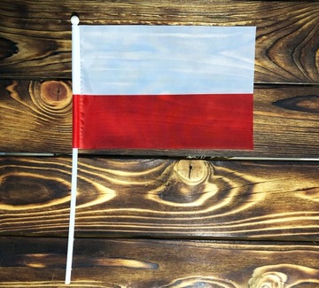 маленький БУННЕР С ПАЛКОЙ, польский флаг ПОЛЬША