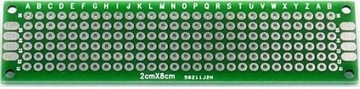 Płytka uniwersalna PCB 2x8cm dwustronna 2,54