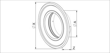 Белая вентиляционная розетка Фланец Fi 115 мм
