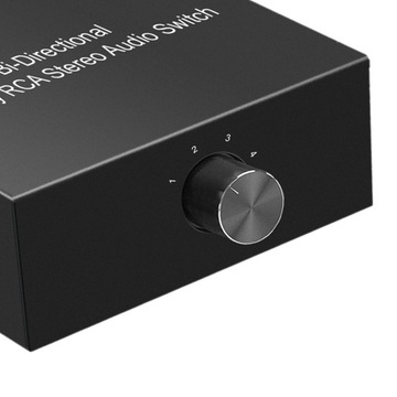 4 Ways Bi directional R L Stereo Audio Switcher