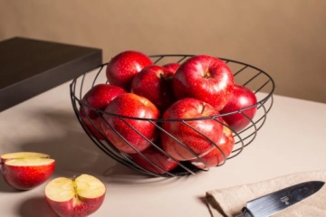 Misa na owoce koszyk metalowy czarny patera Altom Design skręcony 28 cm