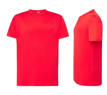 T-SHIRT MĘSKA koszulka bawełniana JHK TSRA-150 ciepła czerwień WR L