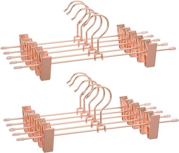 10szt. Wieszak wiszący metal Songmics różowe złoto , wieszaki do szafy B599