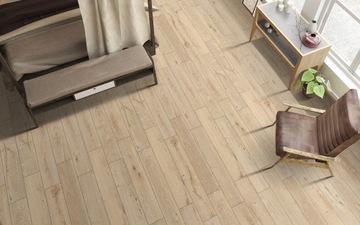 НАПОЛЬНАЯ ПЛИТКА ПОД ДЕРЕВО ГРЕС-ПАНЕЛИ LUX BEIGE 20X120 РЕЗЬБА / МАТОВАЯ