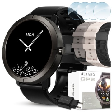 SMARTWATCH DAMSKI WODOODPORNY ZEGAREK MENU PL GPS AMOLED PULS SPORT 4 PASKI