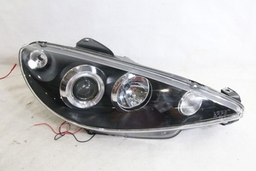Reflektor Lampa Tuning Sonar Ringi Led angel Eyes Peugeot 206 1998-2009