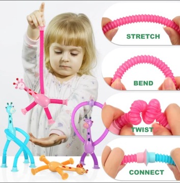 ЖИРАФ С ПРИСОСКАМИ АНТИСТРЕССОВАЯ СТРЕЙЧ-ТРУБКА РАСТЯЖАЕМАЯ С ТРУБКОЙ