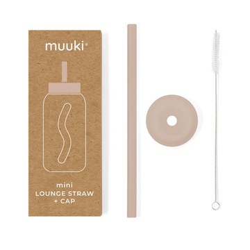 MUUKI słomka do butelek 500 ml Mini Lounge Straw+ CAP DESERT ROSE