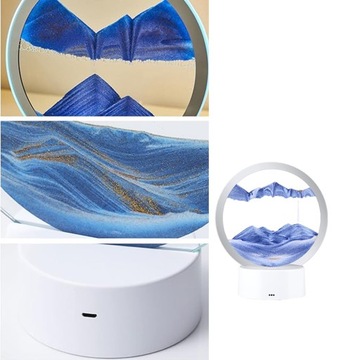 3D ОРНАМЕНТ ДЛЯ ГЛУБОКОГО МОРСКОГО ПЕСКА УКРАШЕНИЕ СТОЛА ВРАЩАЮЩИЕСЯ ПЕСОЧНЫЕ ЧАСЫ RGB