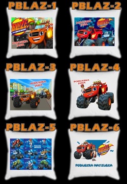 BLAZE ПОДУШКА И МЕГА МАШИНЫ + ПОДАРОК ​​НА ИМЯ РЕБЕНКА