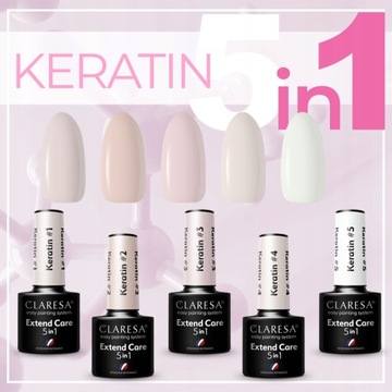 Лак-база Claresa KERATIN 5в1 #5 TOP NO WIPE