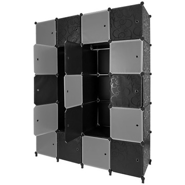 SZAFKA NA UBRANIA 20 KOSTEK MODUŁOWA SZAFA DO PRZECHOWYWANIA 145X47X180CM