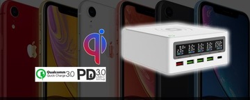 SZYBKA ŁADOWARKA BEZPRZEWODOWA ZASILACZ 130W USB C