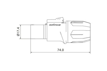 Roxtone RPCI001 3-контактный разъем питания для кабеля
