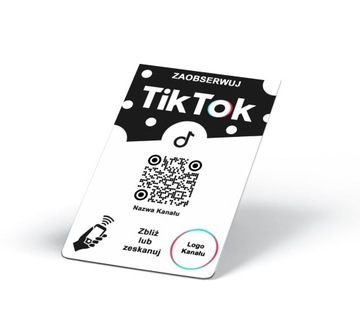 Karta do pozyskiwania obserwacji na TikTok - Karta z chipem NFC