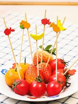 БАНКЕТНЫЕ НАКОНЕЧНИКИ ФРУКТОВЫЕ 12СМ 100 ШТ.