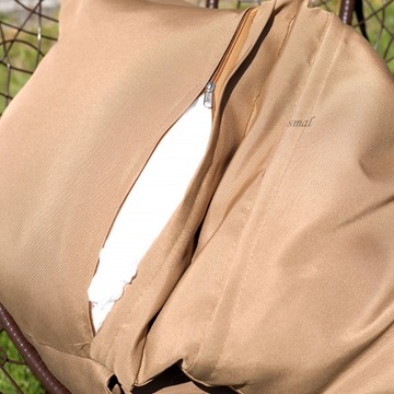 ПОДВЕСНОЕ СТУЛЬЕ садовая корзина-качалка-кокон КОРИЧНЕВЫЙ k.