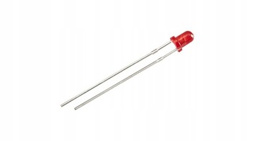 LED 3mm czerwony 220-330mcd x10szt