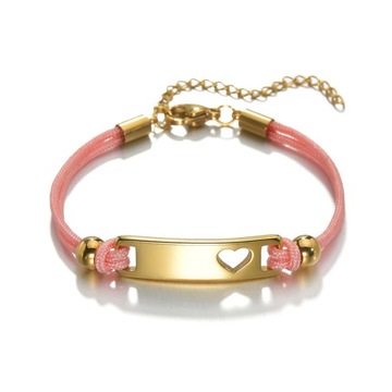 Personalized Engrave Kid's Name Id Bar String Bracelets For Boy Girl
